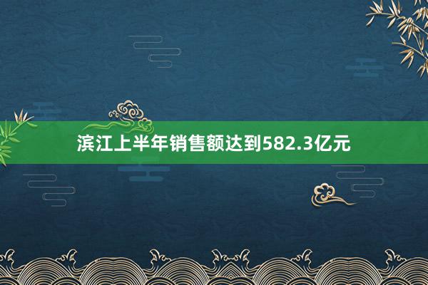 滨江上半年销售额达到582.3亿元