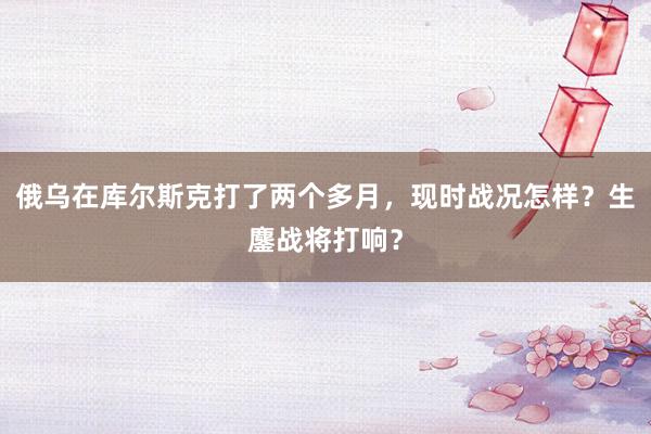 俄乌在库尔斯克打了两个多月，现时战况怎样？生鏖战将打响？